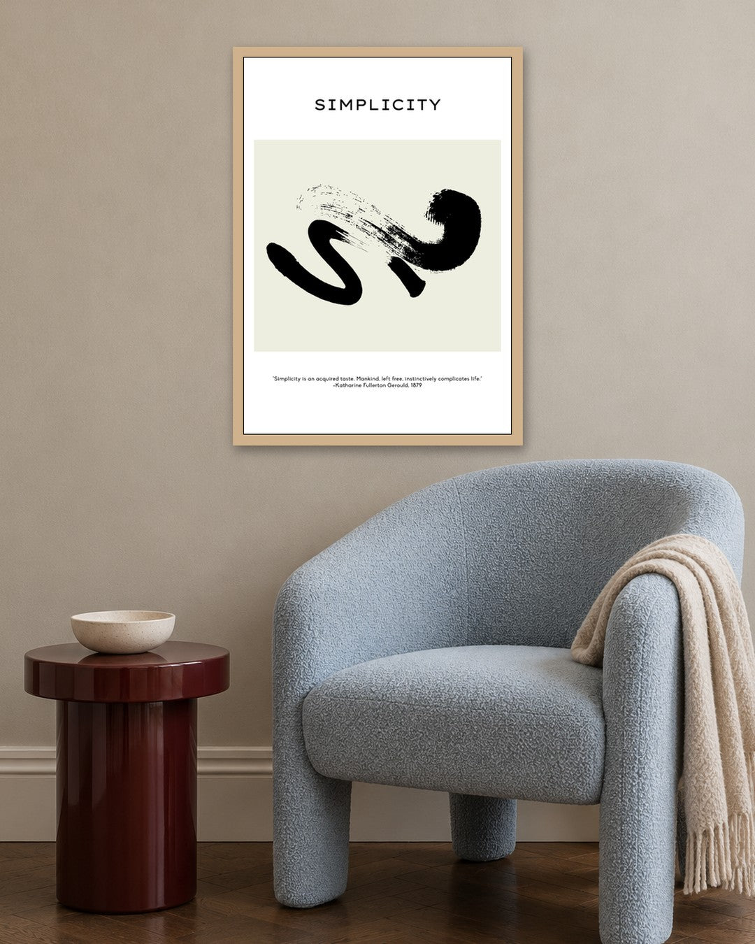 SENT Studio - Bohemian Poster No. 96 - oak frame in a room