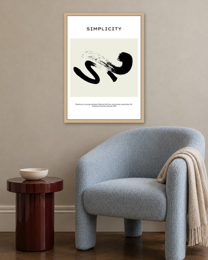 SENT Studio - Bohemian Poster No. 96 - oak frame in a room