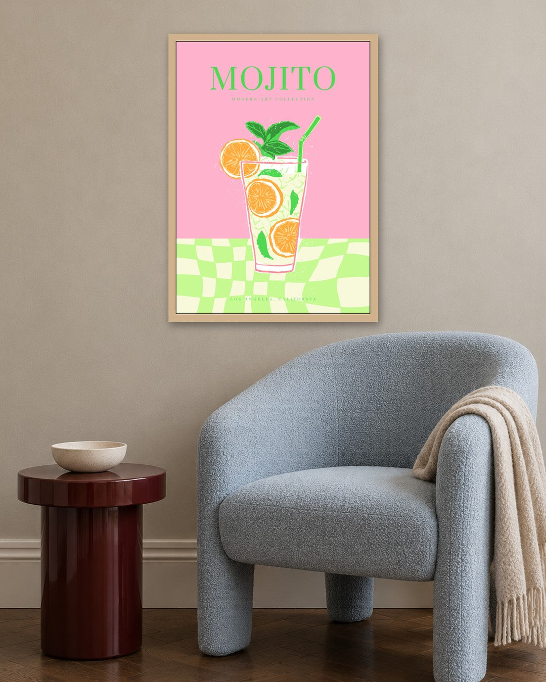 SENT Studio - Cravings Poster No. 3 - oak frame in a room
