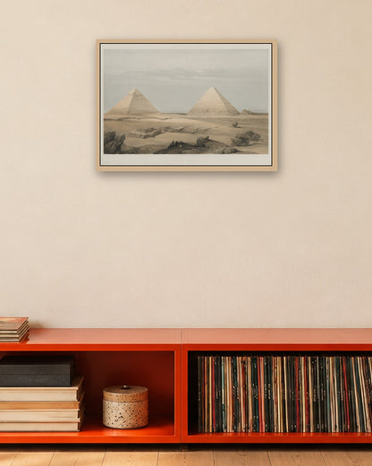 Louis Haghe - Egypt and Nubia, Volume II: Pyramids of Geezeh - oak frame in a room