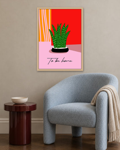 SENT Studio - Artistic Poster No. 57 - oak frame in a room