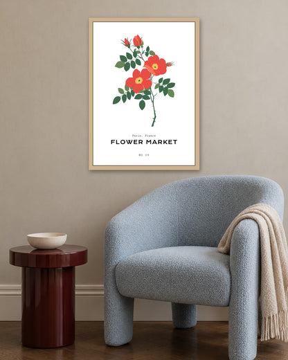 SENT Studio - Botanical Poster No. 62 - oak frame in a room