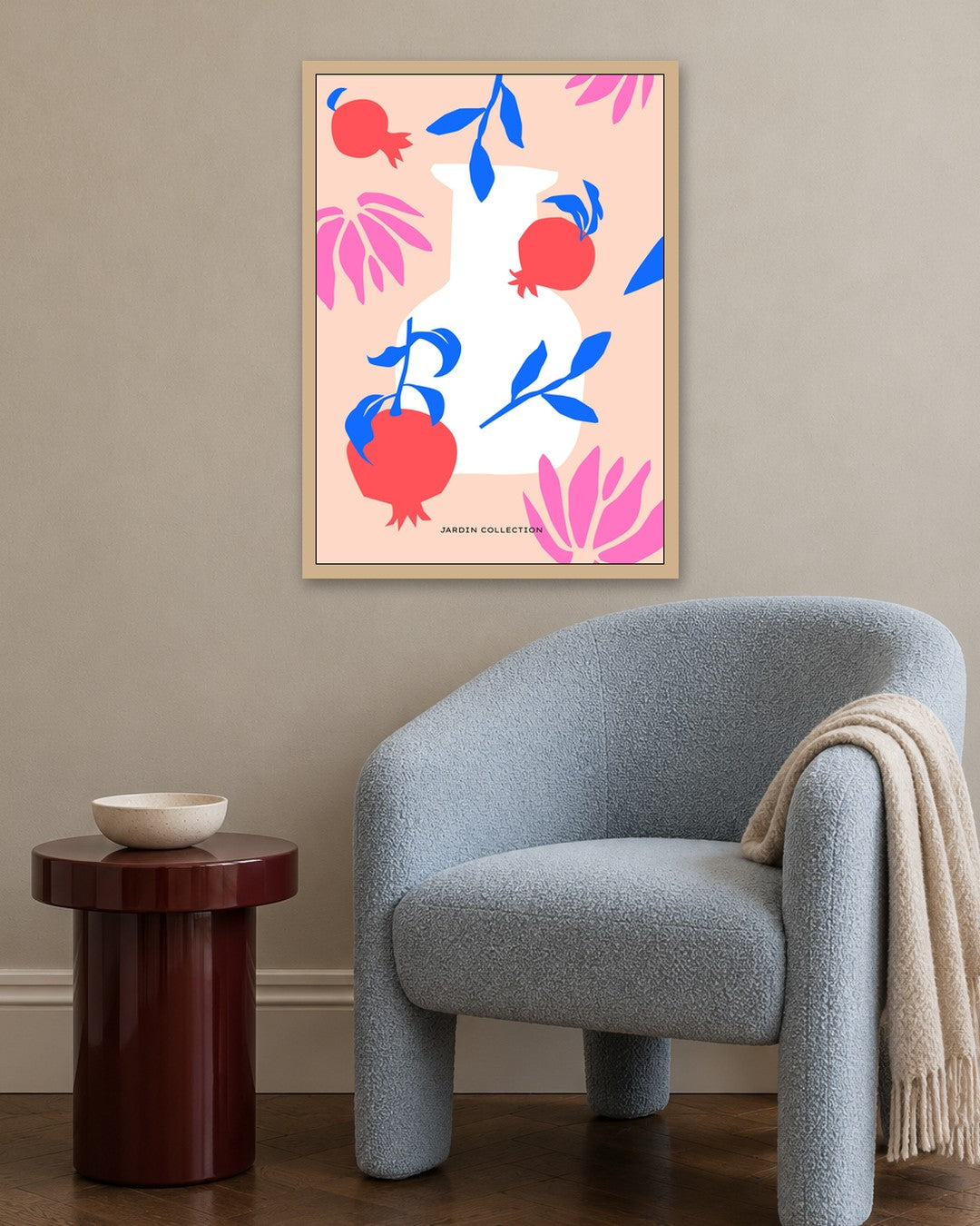 SENT Studio - Abstract Poster No. 68 - oak frame in a room