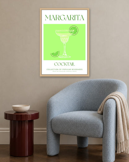 SENT Studio - Cocktail Poster No. 13 - oak frame in a room