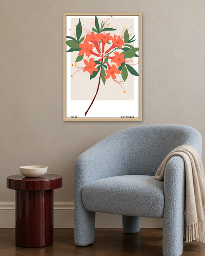SENT Studio - Botanical Poster No. 52 - oak frame in a room