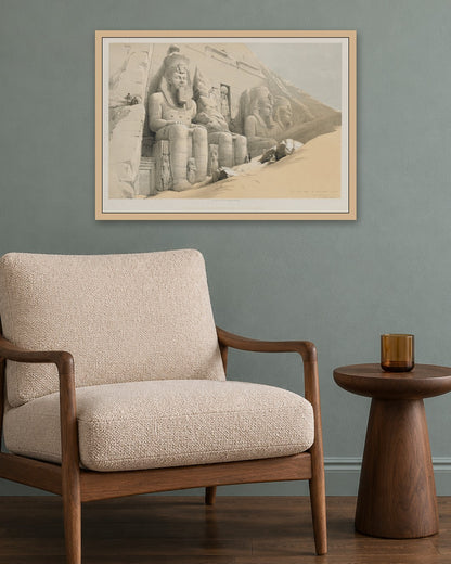 Louis Haghe - Egypt and Nubia, Volume I: The Great Temple of Aboo-Simble, Nubia - oak frame in a room