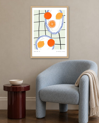 SENT Studio - Cravings Poster No. 9 - oak frame in a room