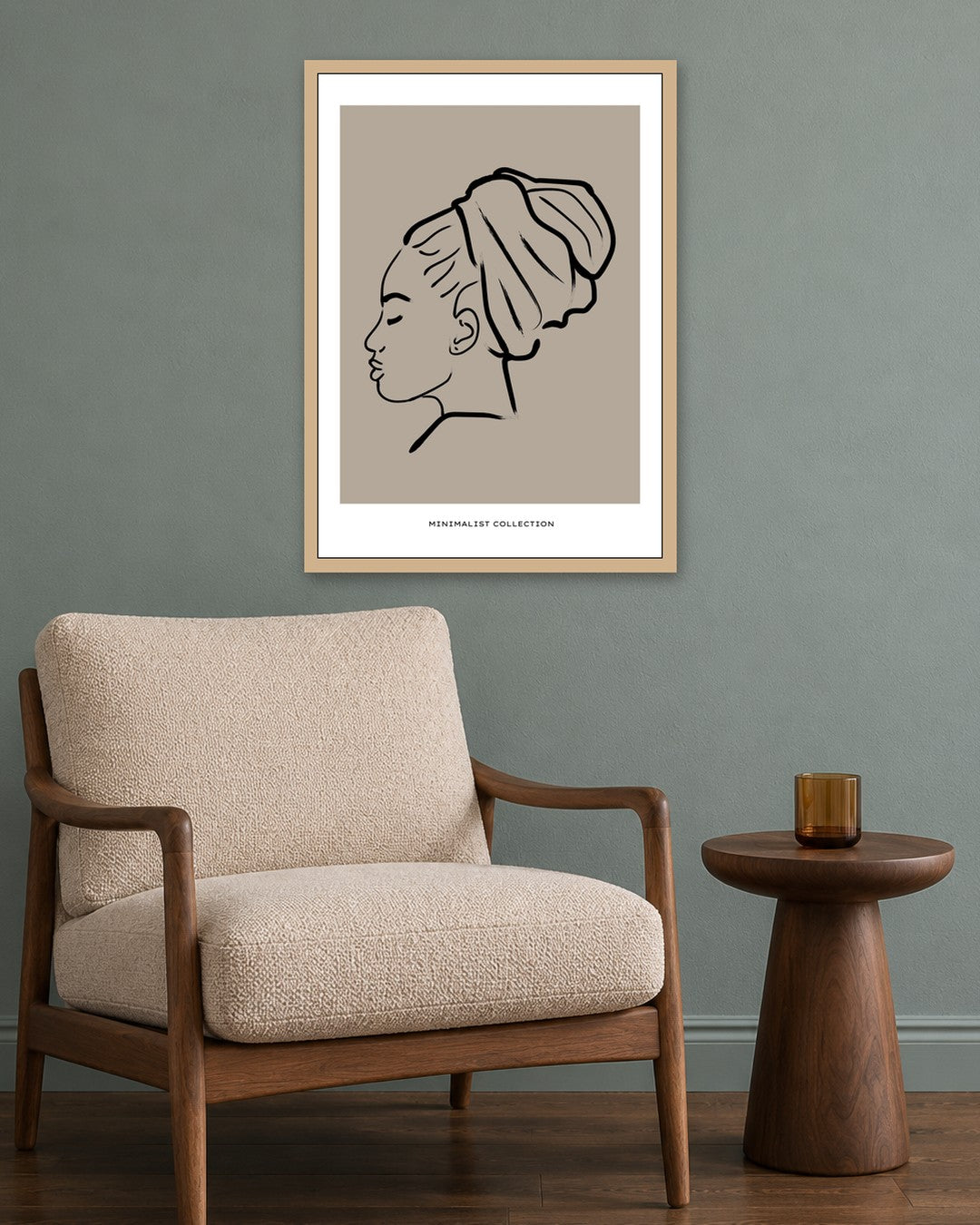 SENT Studio - Bohemian Poster No. 76 - oak frame in a room