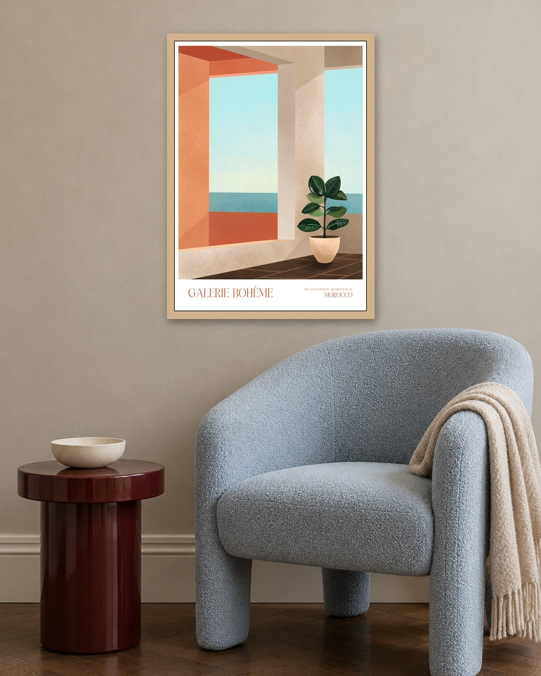 SENT Studio - Terrace by the Sea - oak frame in a room