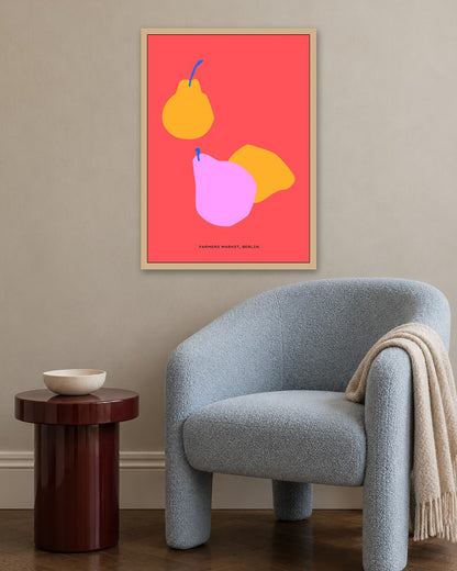 SENT Studio - Abstract Poster No. 45 - oak frame in a room