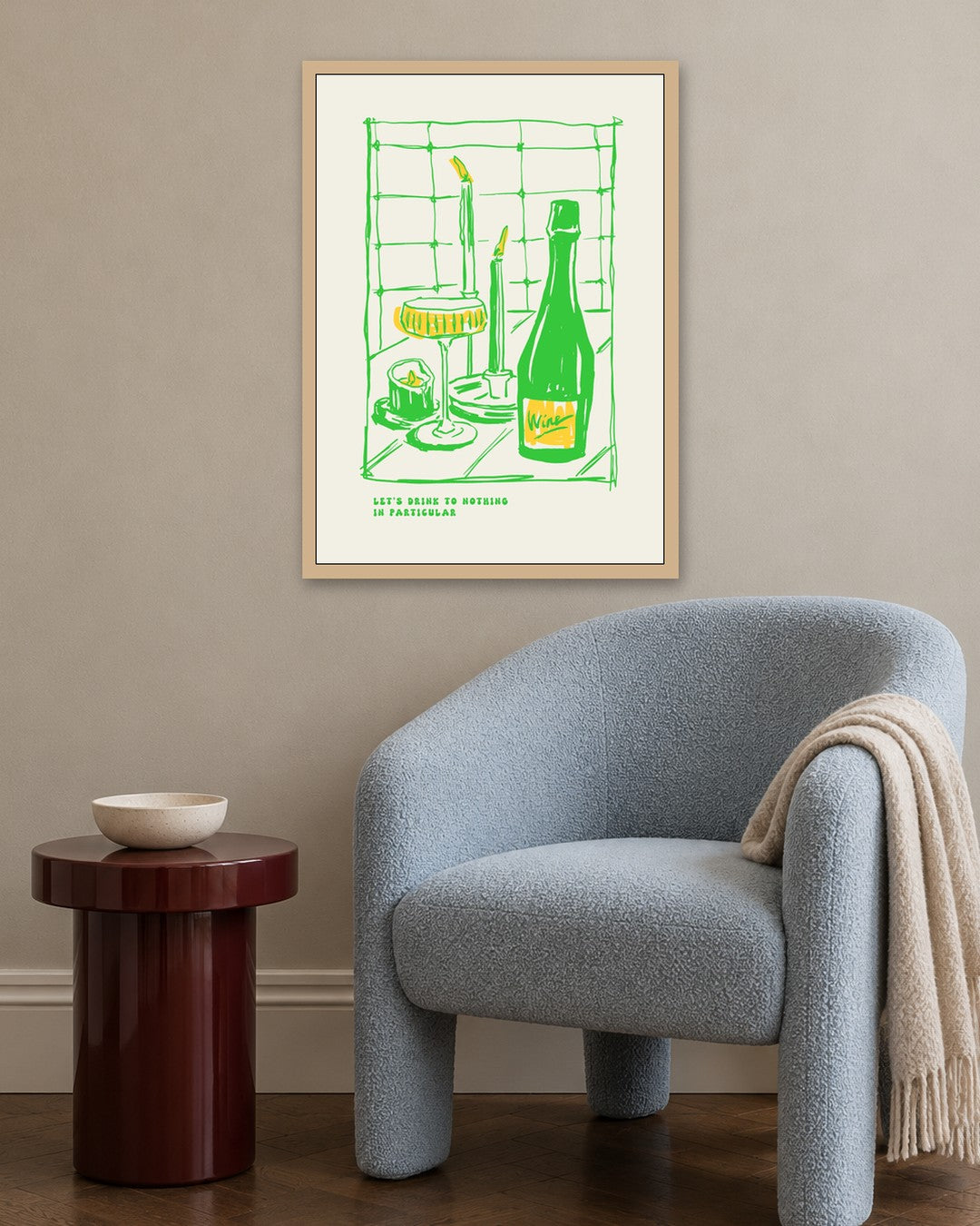 SENT Studio - Cravings Poster No. 43 - oak frame in a room