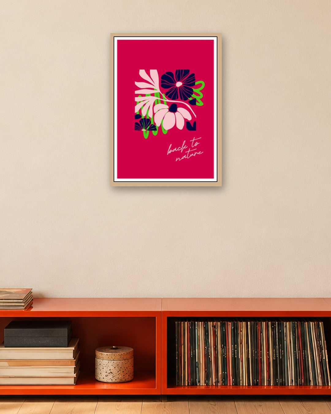 SENT Studio - Artistic Poster No. 55 - oak frame in a room