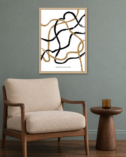 SENT Studio - Bohemian Poster No. 39 - oak frame in a room