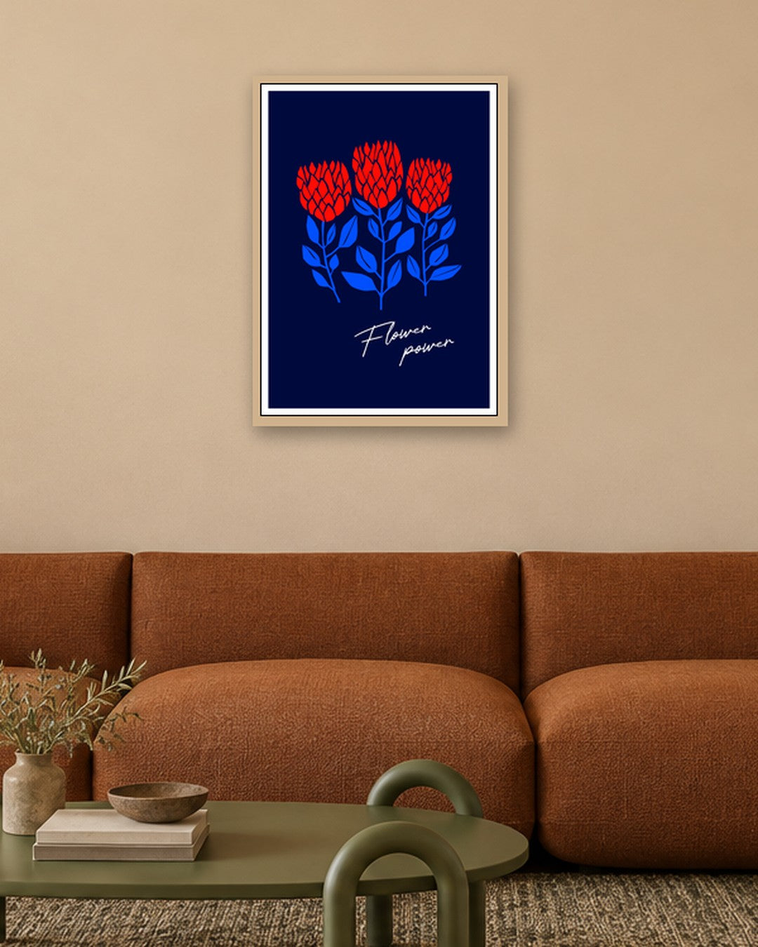SENT Studio - Artistic Poster No. 7 - oak frame in a room