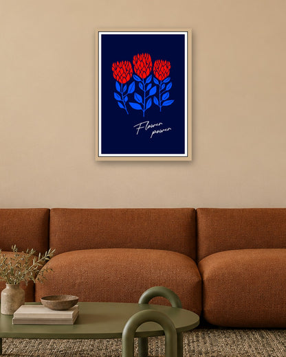SENT Studio - Artistic Poster No. 7 - oak frame in a room