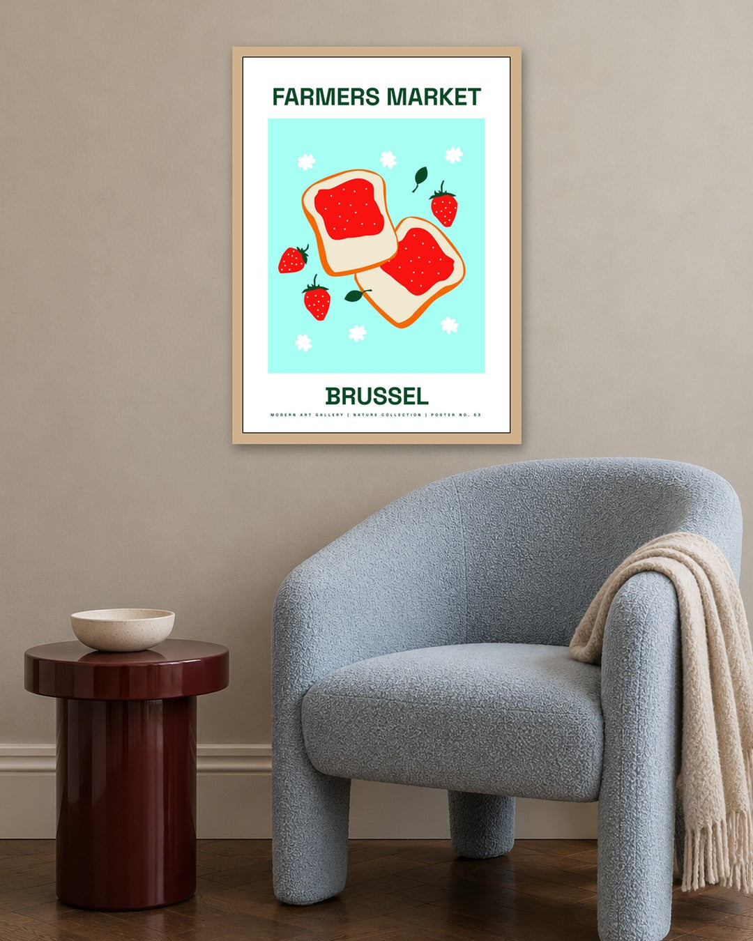 SENT Studio - Artistic Poster No. 53 - oak frame in a room