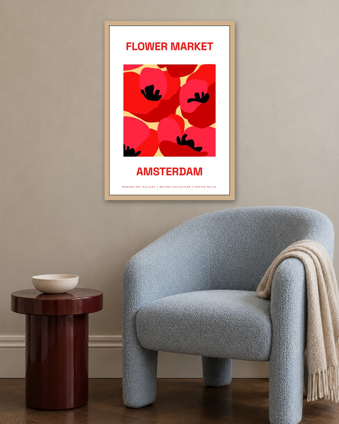 SENT Studio - Artistic Poster No. 22 - oak frame in a room