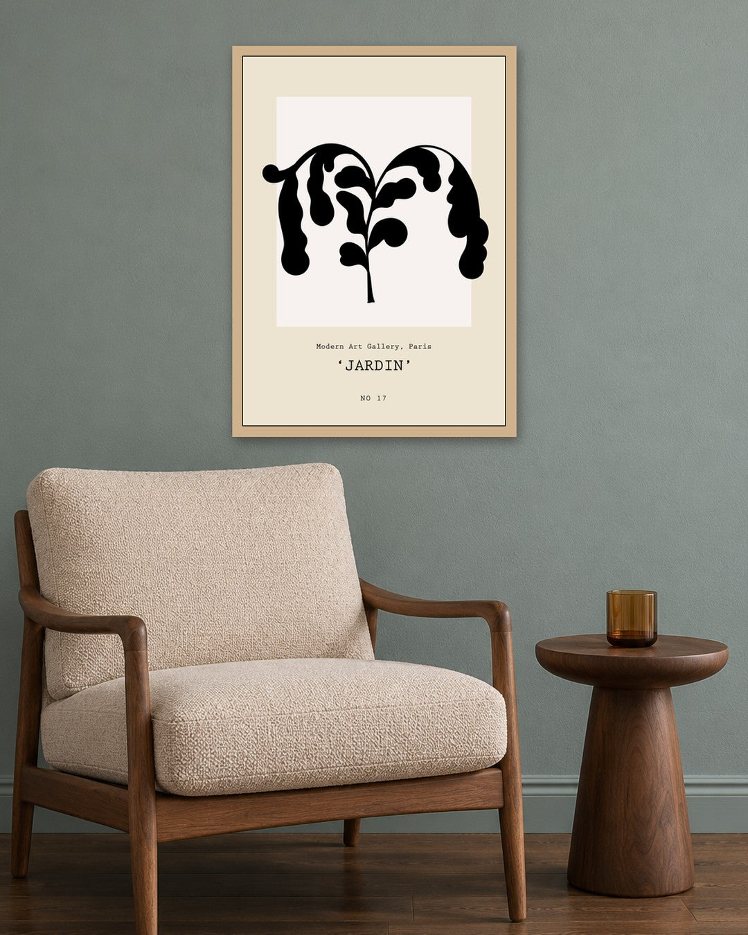 SENT Studio - Bohemian Poster No. 43 - oak frame in a room