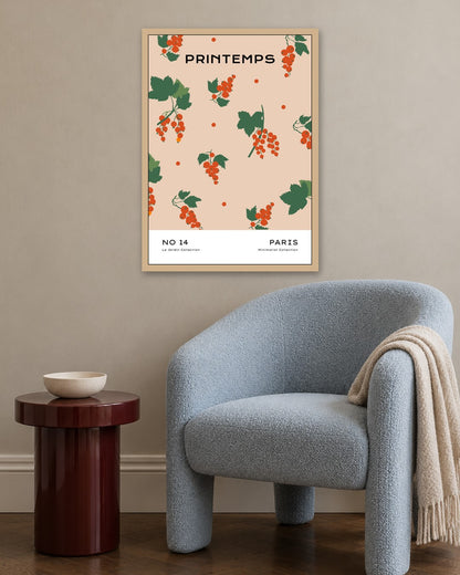 SENT Studio - Botanical Poster No. 64 - oak frame in a room