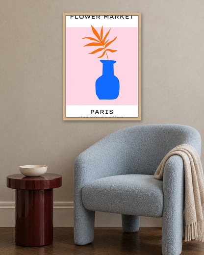 SENT Studio - Abstract Poster No. 39 - oak frame in a room