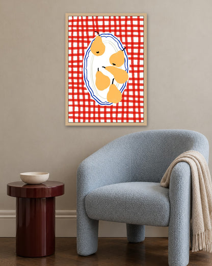 SENT Studio - Cravings Poster No. 21 - oak frame in a room