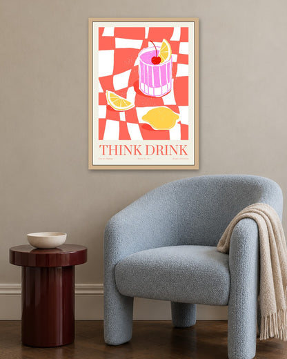 SENT Studio - Cravings Poster No. 2 - oak frame in a room