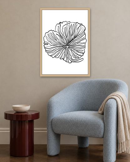 SENT Studio - Blooming Flowers Poster No. 30 - oak frame in a room
