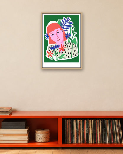 SENT Studio - Aesthetic Poster No. 10 - oak frame in a room