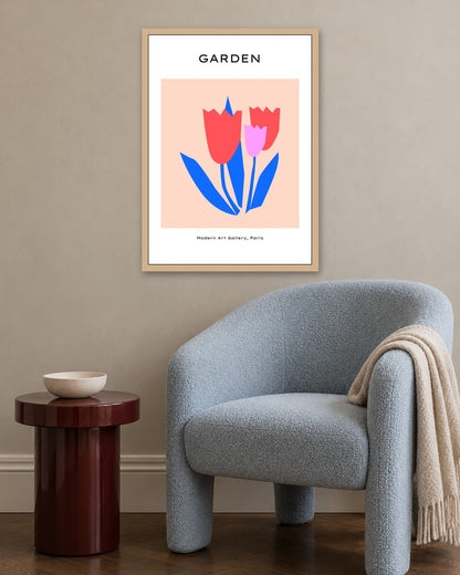 SENT Studio - Abstract Poster No. 31 - oak frame in a room