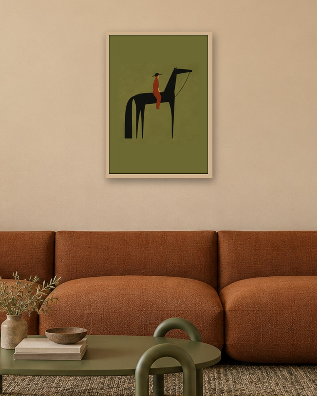 Gracie Cole - Desert Rider II - oak frame in a room