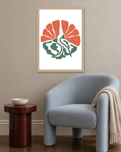 SENT Studio - Organic Cut-out No. 2 - oak frame in a room