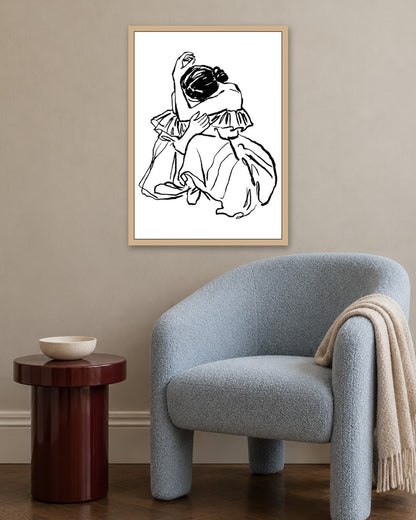 SENT Studio - Dancing Poster No. 52 - oak frame in a room