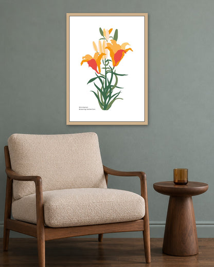 SENT Studio - Botanical Poster No. 54 - oak frame in a room