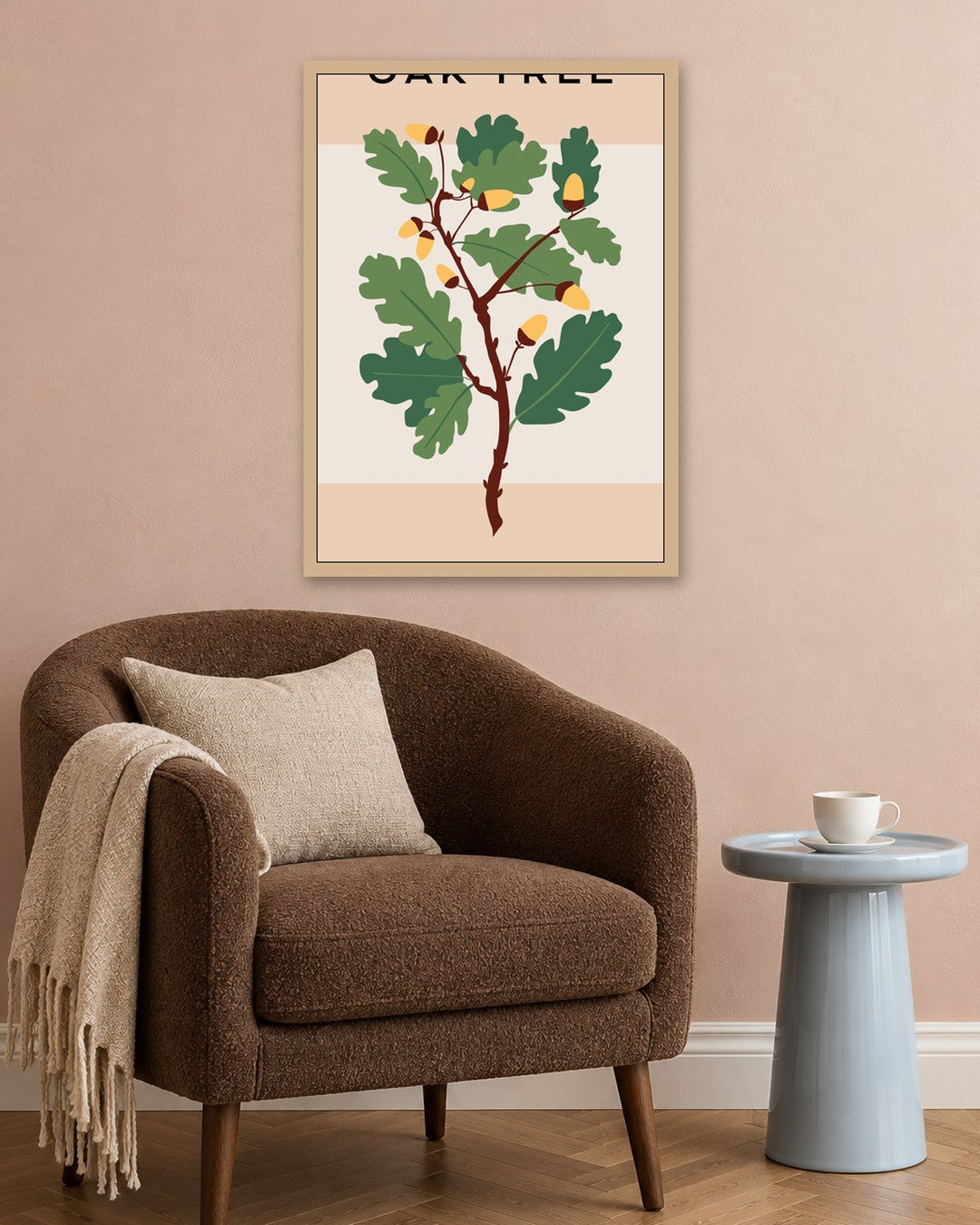 SENT Studio - Botanical Poster No. 59 - oak frame in a room