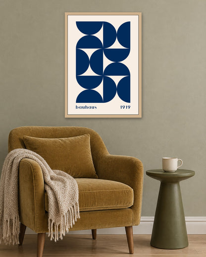 Bauhaus - Poster No. 33 - oak frame in a room