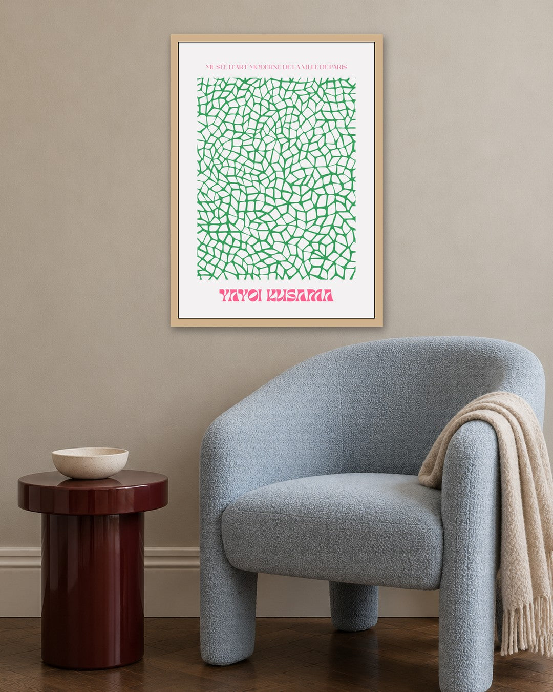 SENT Studio - Green Net - oak frame in a room
