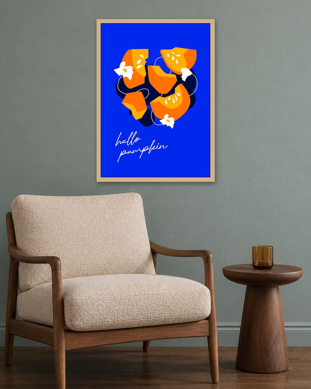 SENT Studio - Artistic Poster No. 12 - oak frame in a room