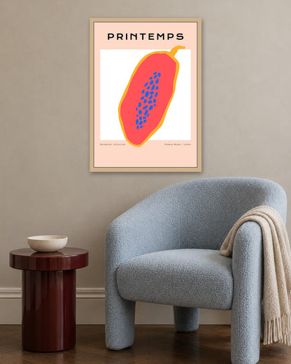 SENT Studio - Abstract Poster No. 12 - oak frame in a room