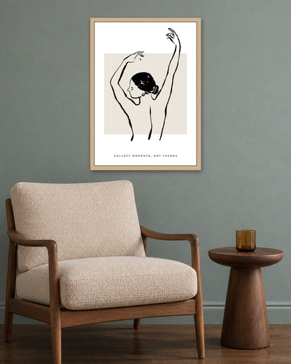 SENT Studio - Dancing Poster No. 58 - oak frame in a room