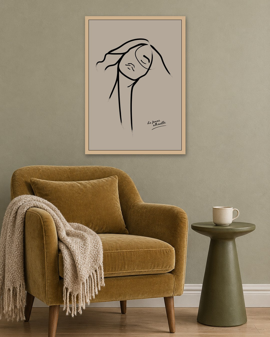 SENT Studio - Bohemian Poster No. 58 - oak frame in a room