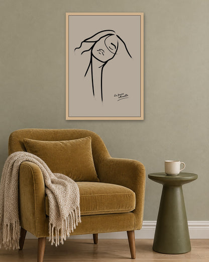 SENT Studio - Bohemian Poster No. 58 - oak frame in a room