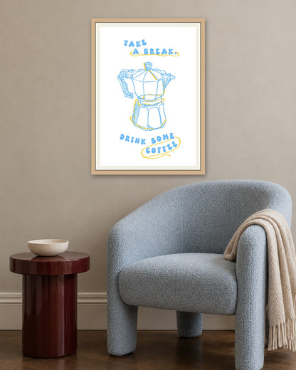 SENT Studio - Cravings Poster No. 39 - oak frame in a room