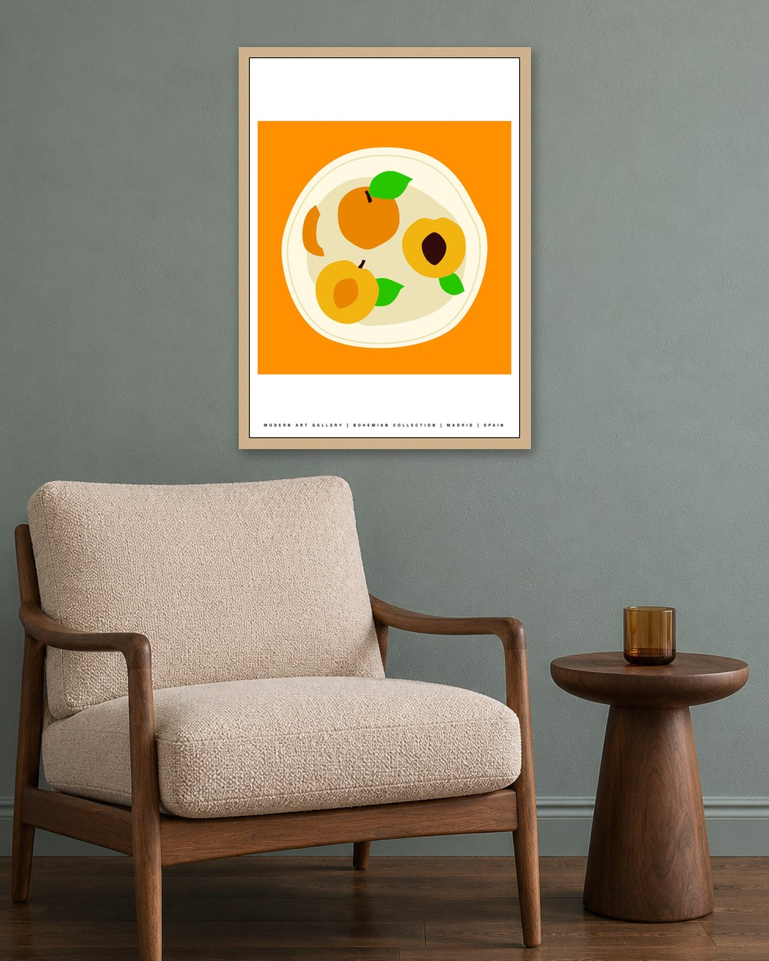 SENT Studio - Artistic Poster No. 21 - oak frame in a room