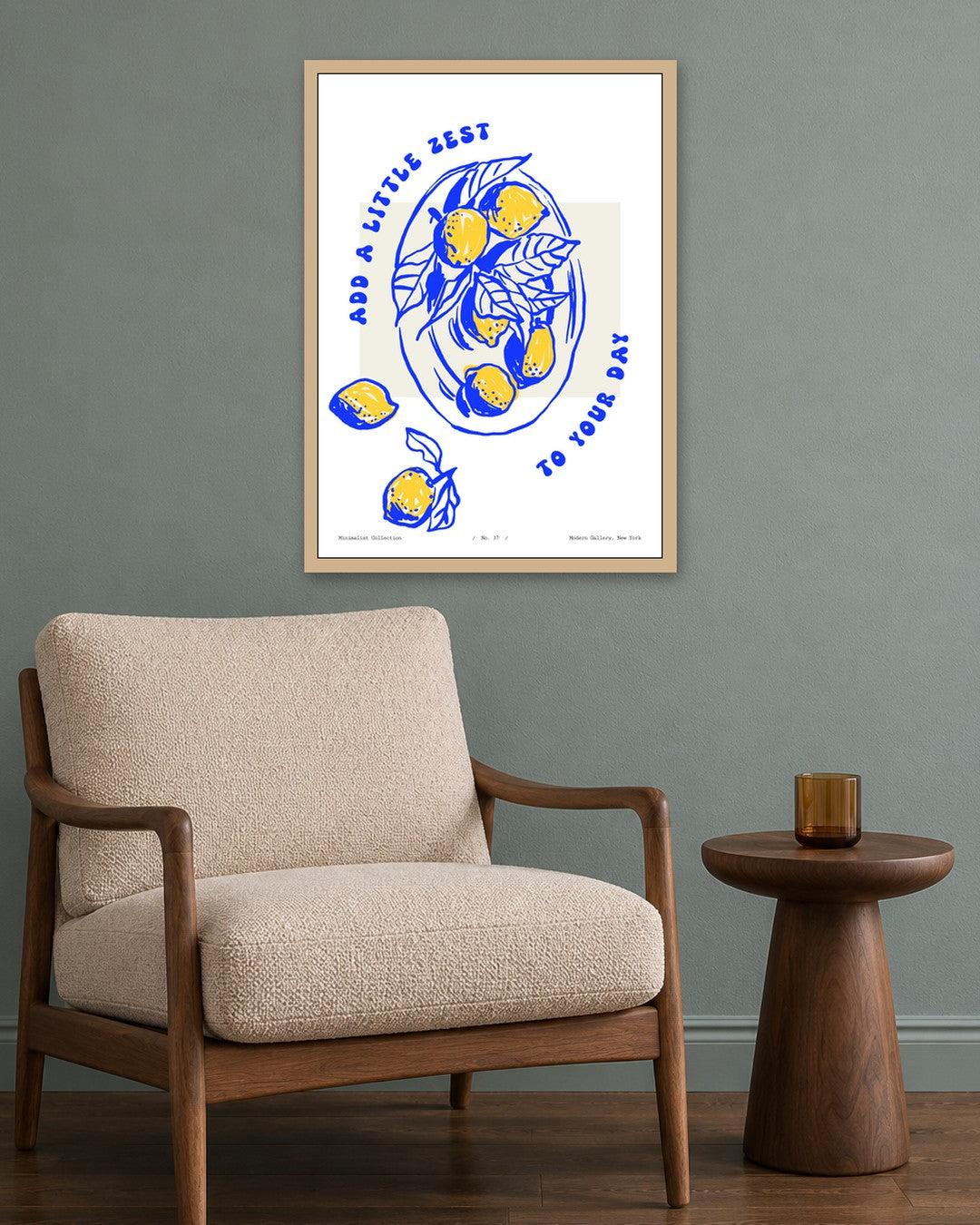 SENT Studio - Cravings Poster No. 37 - oak frame in a room
