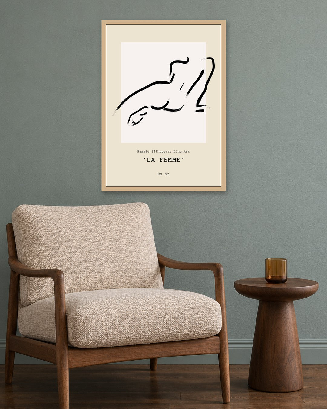 SENT Studio - Bohemian Poster No. 54 - oak frame in a room