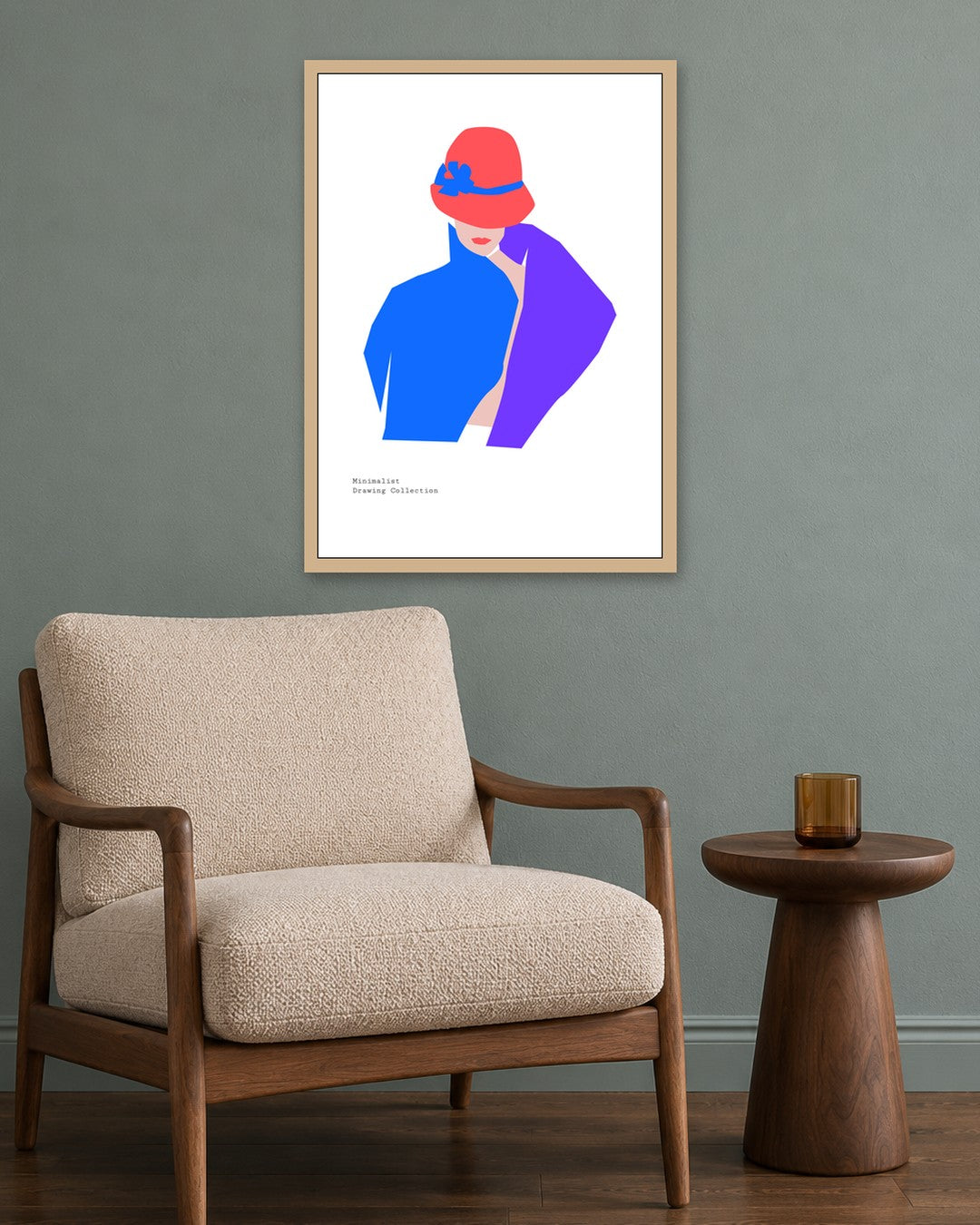 SENT Studio - Abstract Poster No. 26 - oak frame in a room