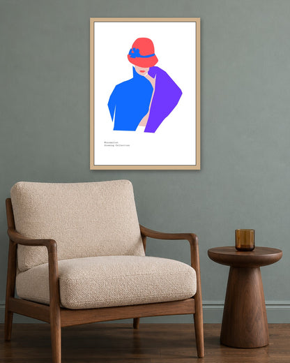 SENT Studio - Abstract Poster No. 26 - oak frame in a room