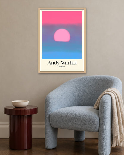 SENT Studio - Sunset Blue - oak frame in a room
