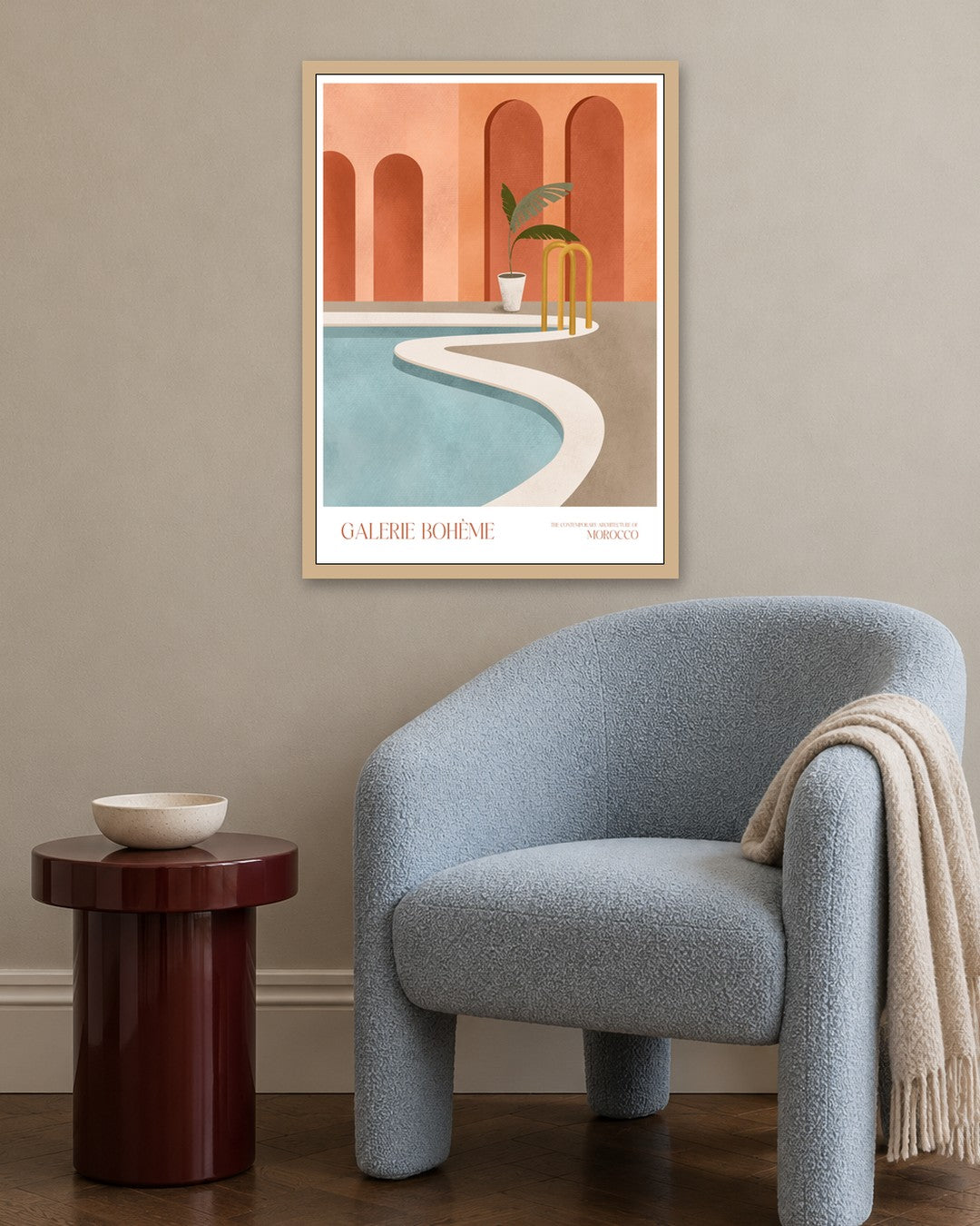 SENT Studio - Poolside Arches - oak frame in a room
