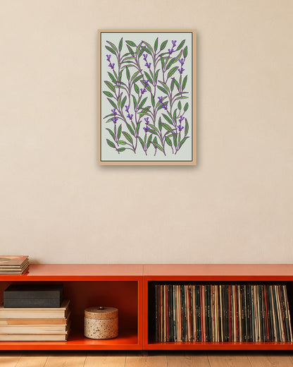 SENT Studio - Flower Poster No. 4 - oak frame in a room
